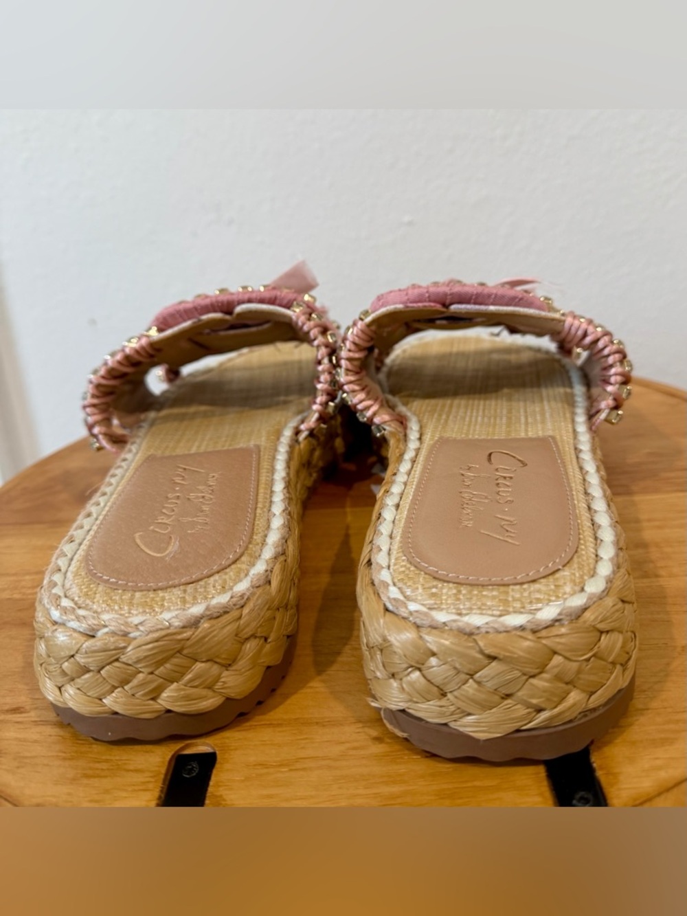 Circus by Sam Edelman Pink Velvet Bow Wyatt slide size 9 - Picture 5 of 7